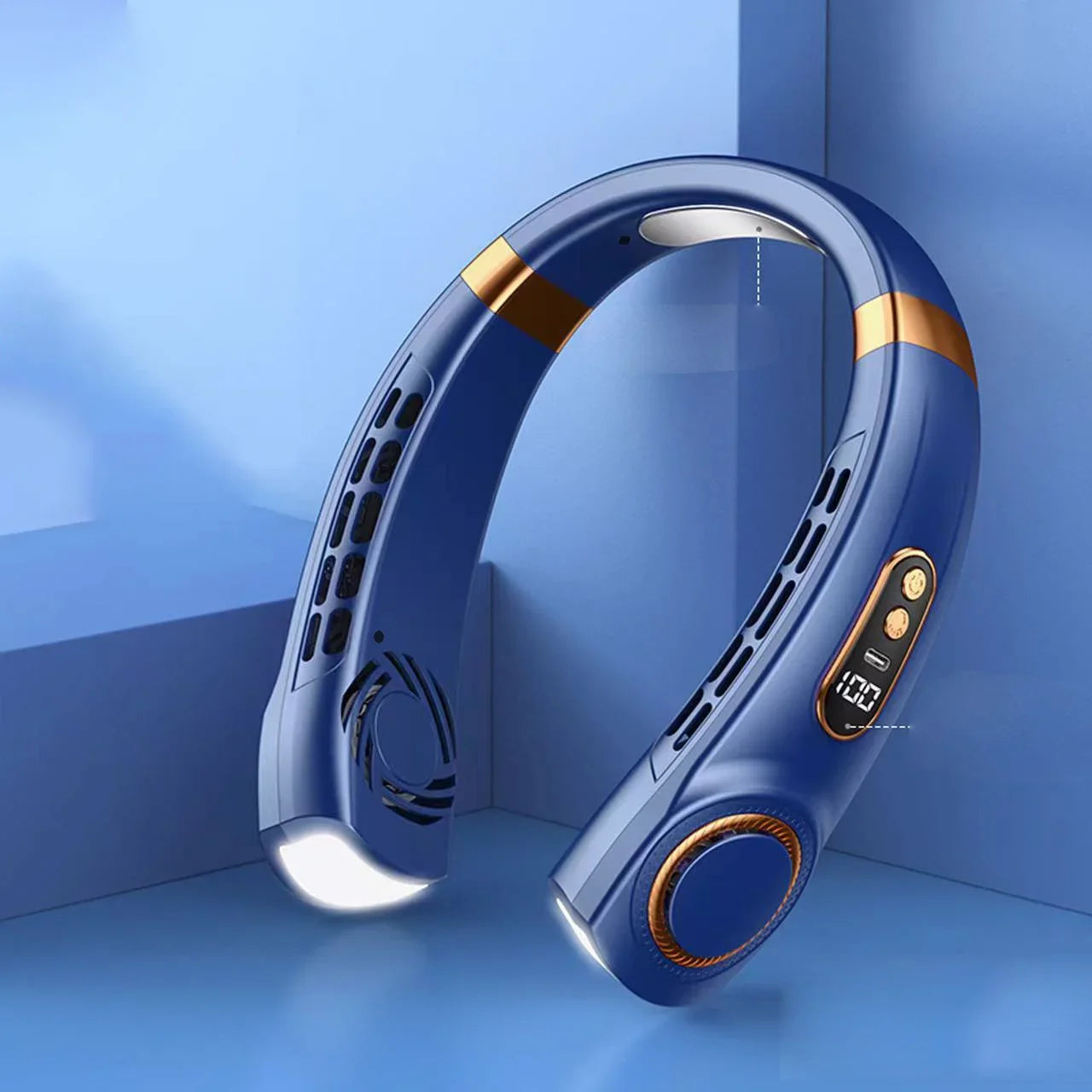 Neck Fan Rechargeable, Personal Portable Fan Battery Operated, Hands Free Wearable USB Neck Cooling Fan for Indoor Outdoo