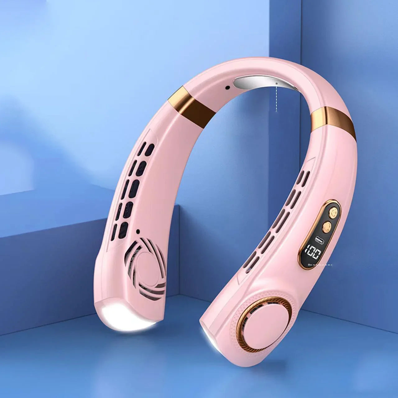 Neck Fan Rechargeable, Personal Portable Fan Battery Operated, Hands Free Wearable USB Neck Cooling Fan for Indoor Outdoo