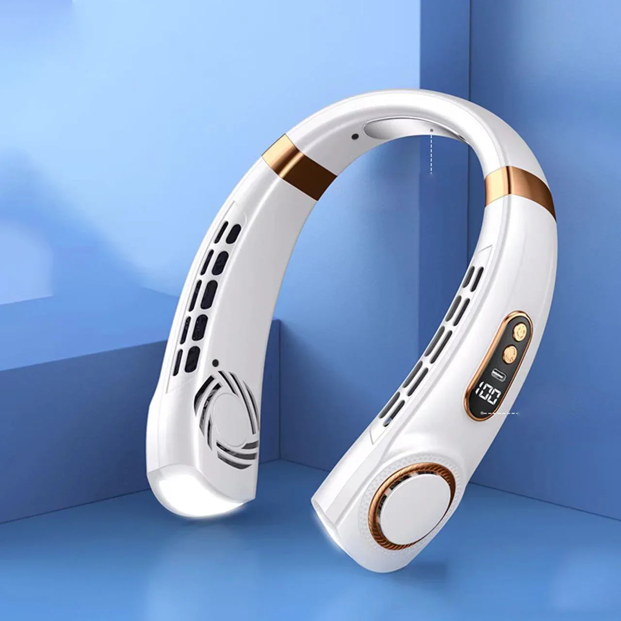 Neck Fan Rechargeable, Personal Portable Fan Battery Operated, Hands Free Wearable USB Neck Cooling Fan for Indoor Outdoo